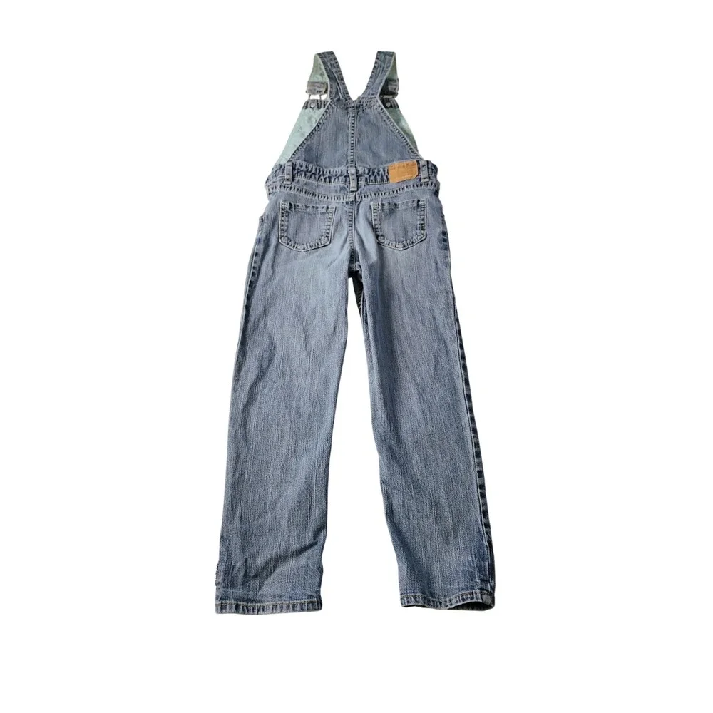 Vintage Y2K OshKosh B'Gosh Overalls Girls 5T Denim Floral Embroidered Bib Jumper